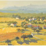 λ Alan Cotton (British b. 1936), Provence - Cottages below Bonnieux