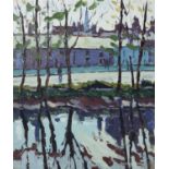 λ Henry Healy (Irish 1909-1982), Trees along the riverbank