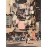 λ Edward Seago (British 1910-1974), Street in Hong Kong