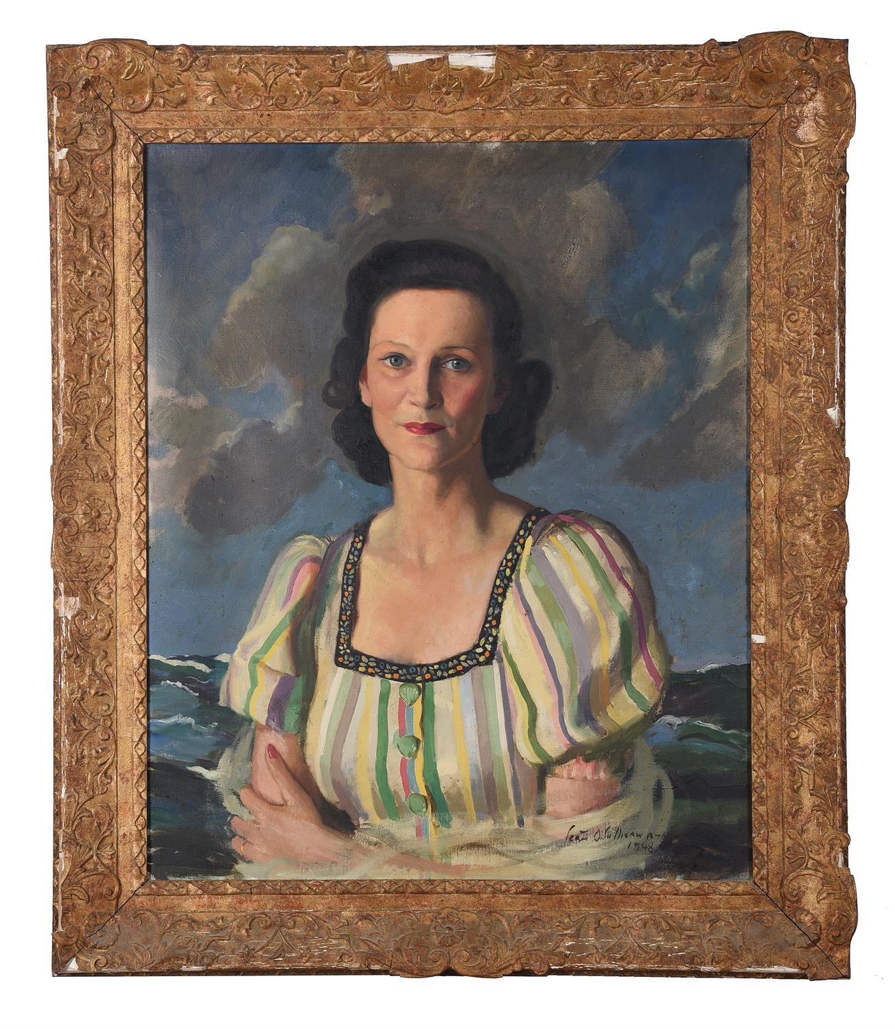 λ Sean O'Sullivan (Irish 1906-1965), Portrait of Daphne, Marchioness of Bath - Image 2 of 3