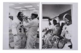 Crew training and preparations for the first manned lunar landing, Apollo 11, July 1969