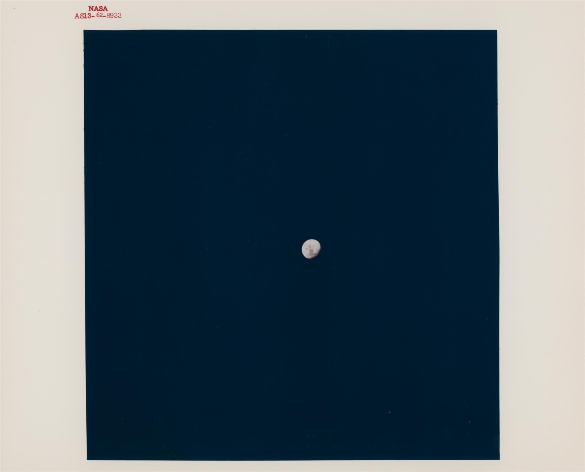 Diptych: the Moon and the Earth seen during the homeward journey, Apollo 13, April 1970 - Image 2 of 5