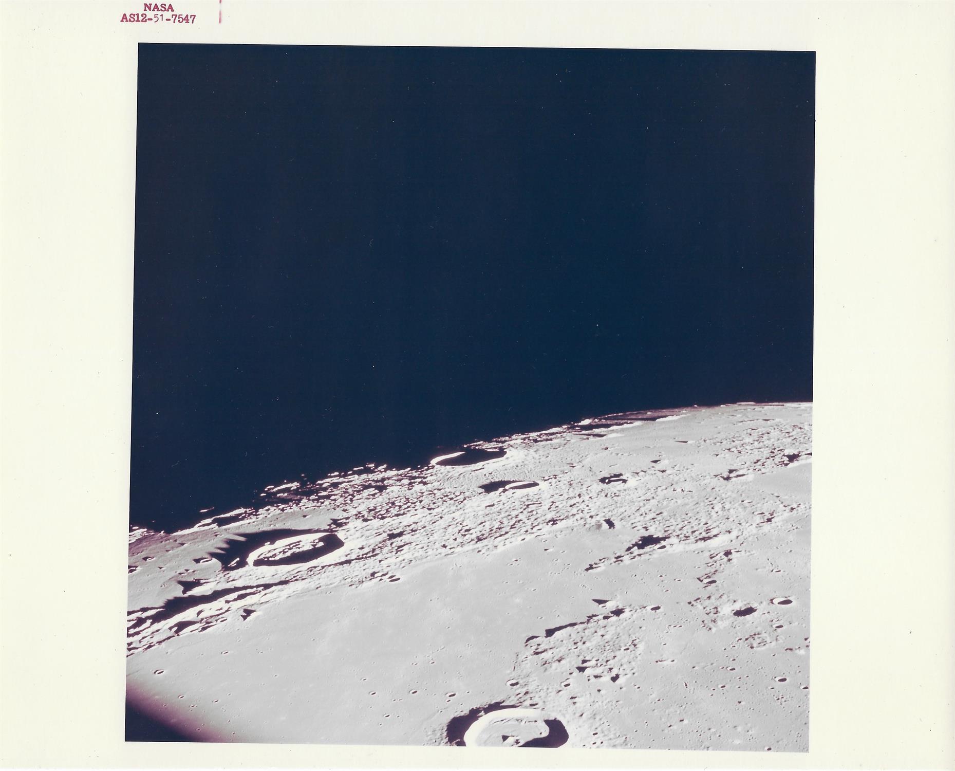 Three views of the lunar surface taken from orbit, Apollo 12, November 1969 - Image 4 of 7