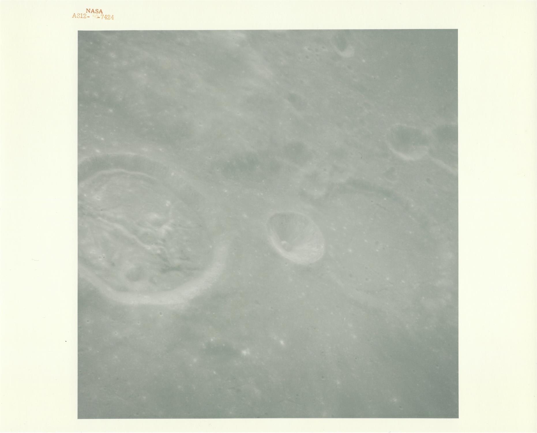 Three views of the lunar surface taken from orbit, Apollo 12, November 1969 - Image 6 of 7