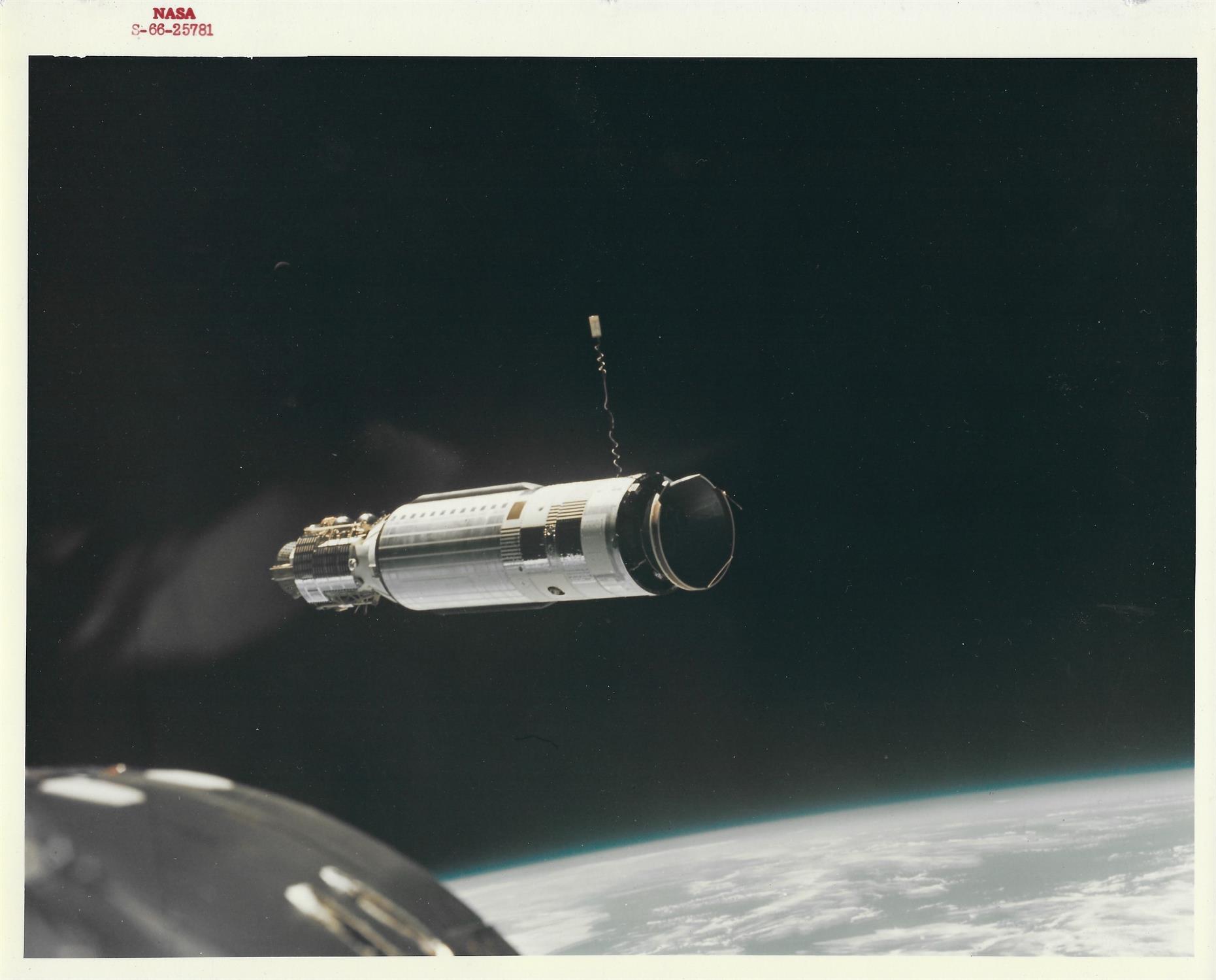 Four views of the Agena Target Docking Vehicle at a decreasing distance, Gemini 8, March 1966 - Image 6 of 9