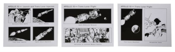 Illustrated sequence of the Apollo 10 flight [on seven prints], Apollo 10, April 1969
