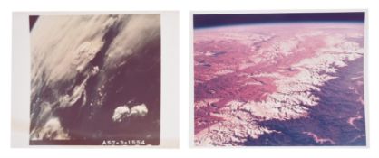 Himalayas and a sunset over the Indian Ocean, Apollo 7, October 1968