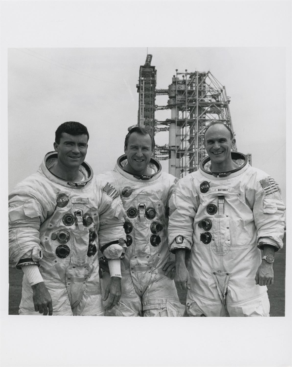 Prime Apollo 13 crew preparing for their mission [four views], Apollo 13, September 1969-April 1970 - Image 2 of 9