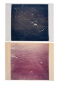 Diptych: views of the immediate area of the future Apollo 11 landing site, Apollo 10, May 1969