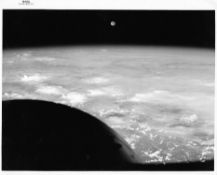 Moonrise above the Earth’s horizon, Gemini 7, December 1965