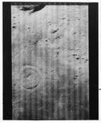 The first Lunar Orbiter photograph to be released, Lunar Orbiter 1, August 1966