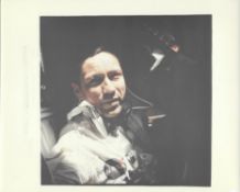Donn F. Eisele, onboard photograph during NASA's first crewed Apollo mission, Apollo 7, October 1968