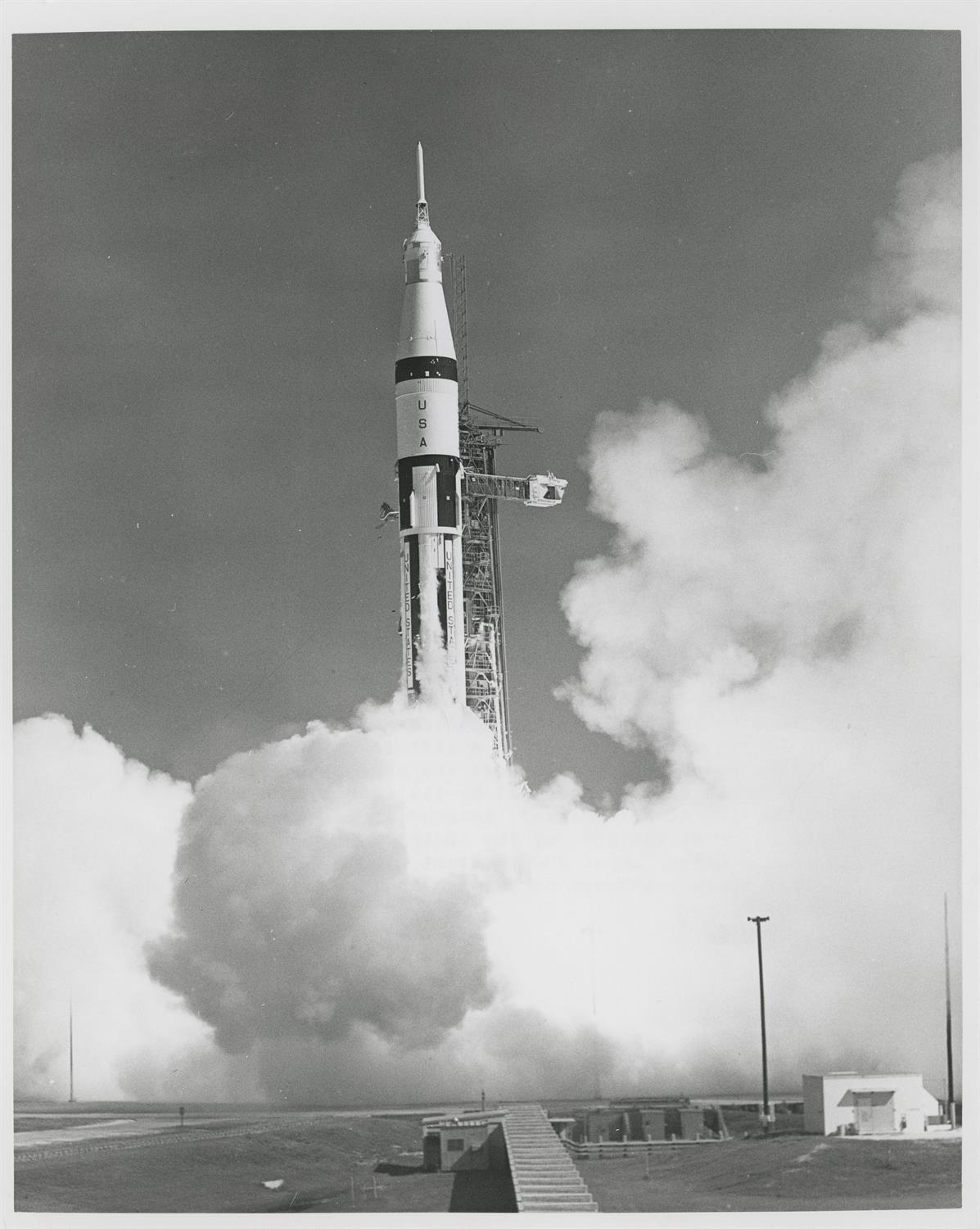 Portrait of the crew, pre-flight activities and the launch of Apollo 7, October 1968 - Image 5 of 10