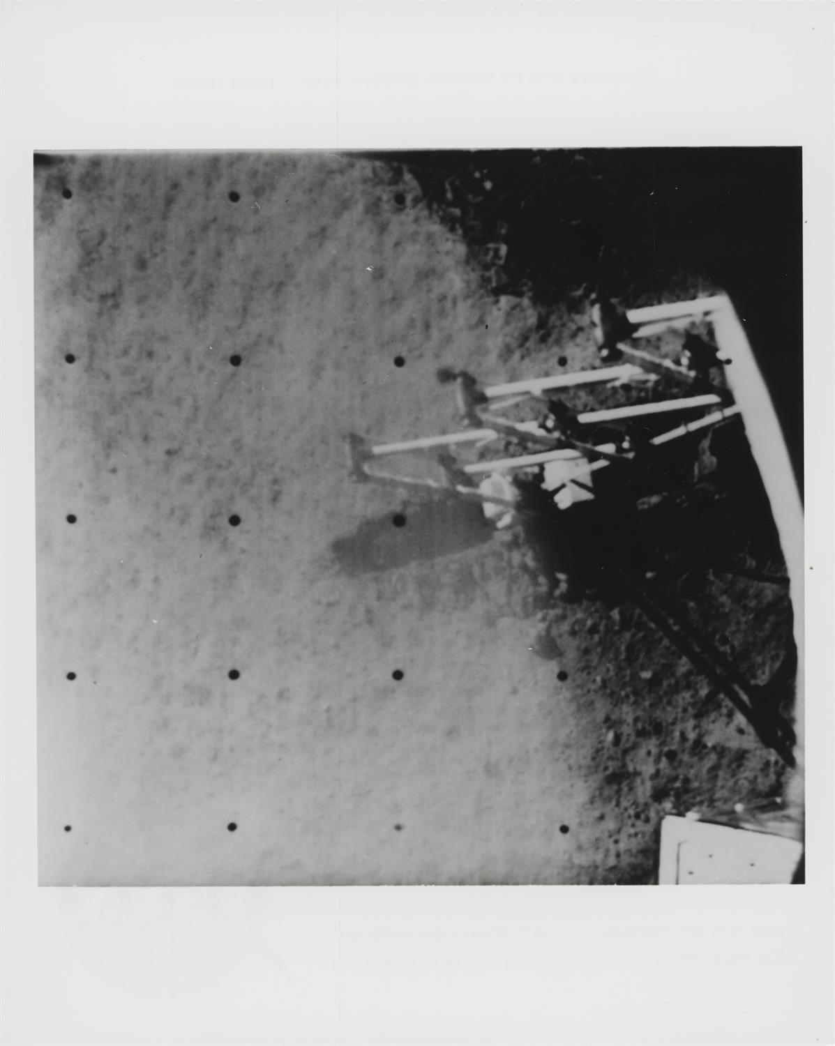 Three self-portraits of Surveyor 3 collecting lunar soil samples, Surveyor 3, April-May 1967 - Image 4 of 7