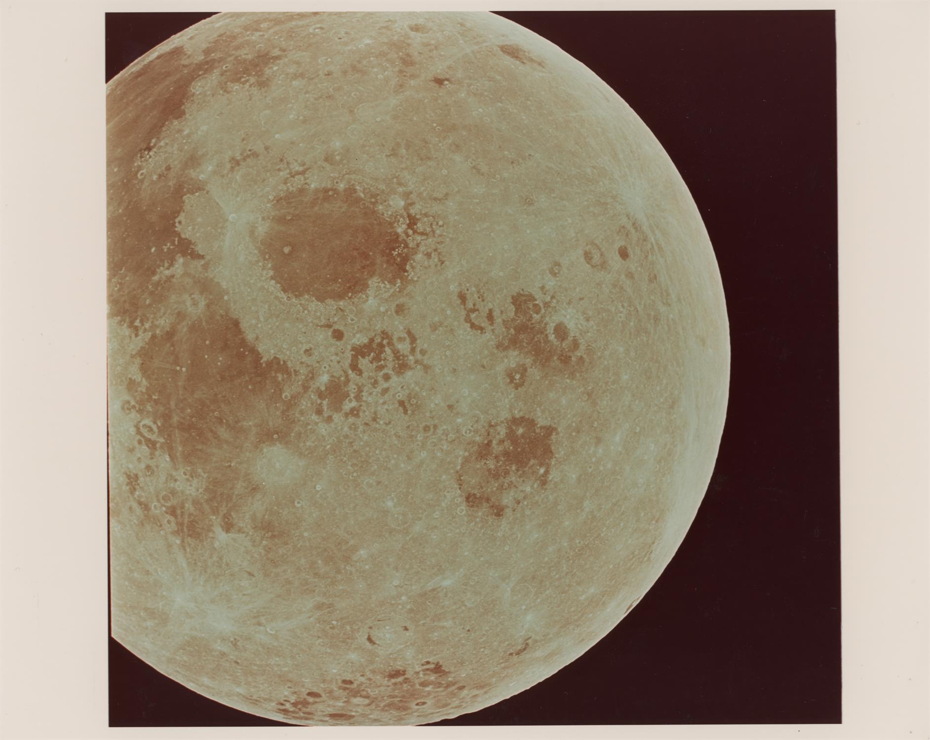 Views of the receding Moon after transearth injection, Apollo 11, July 1969 - Image 2 of 4