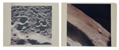 Four views of the lunar far side as first photographed by humans, Apollo 8, 1968