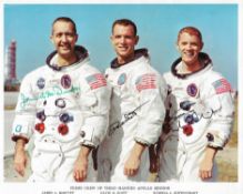 Official portrait of the crew, signed, Apollo 9, March 1969