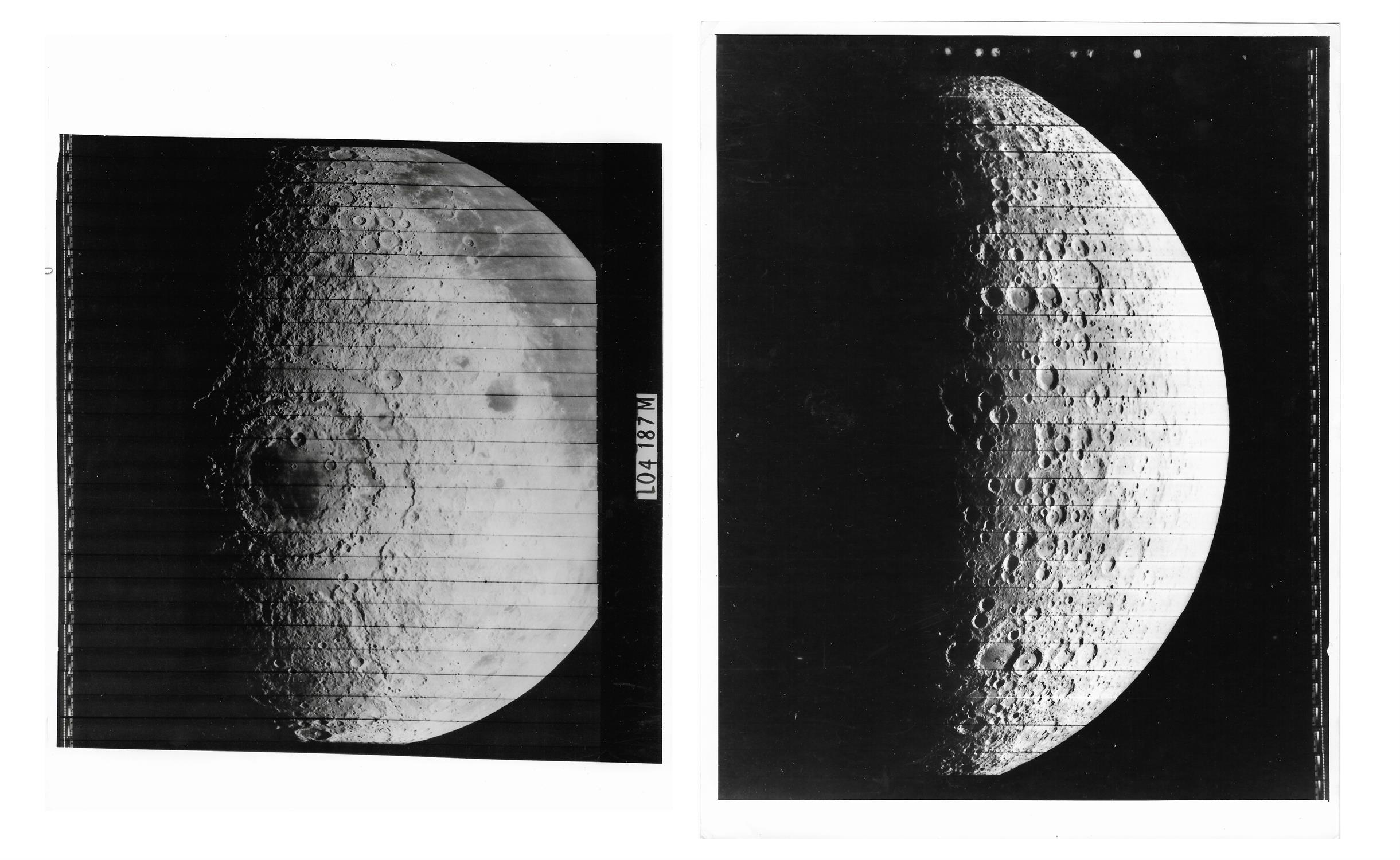 Mare Orientale and the Moon's far side [three views], Lunar Orbiter 4 and 5, May-August 1967