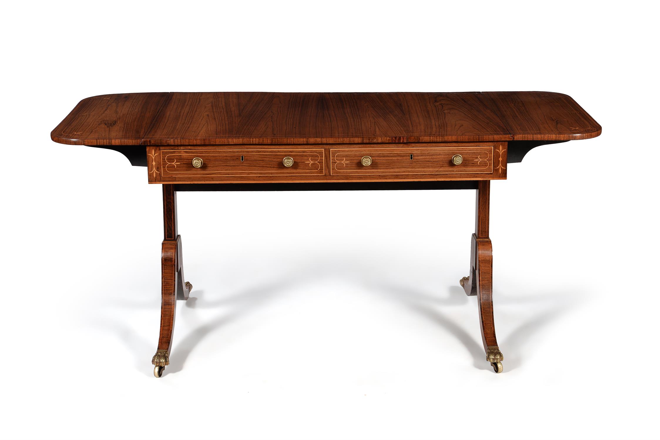 Y A Regency rosewood sofa table - Image 2 of 4