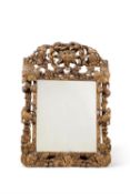 A William & Mary carved giltwood wall mirror