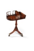 A George III mahogany plate and cutlery stand