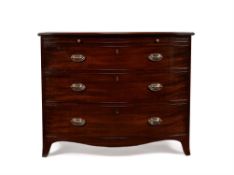 A George III mahogany bowfront chest of drawers