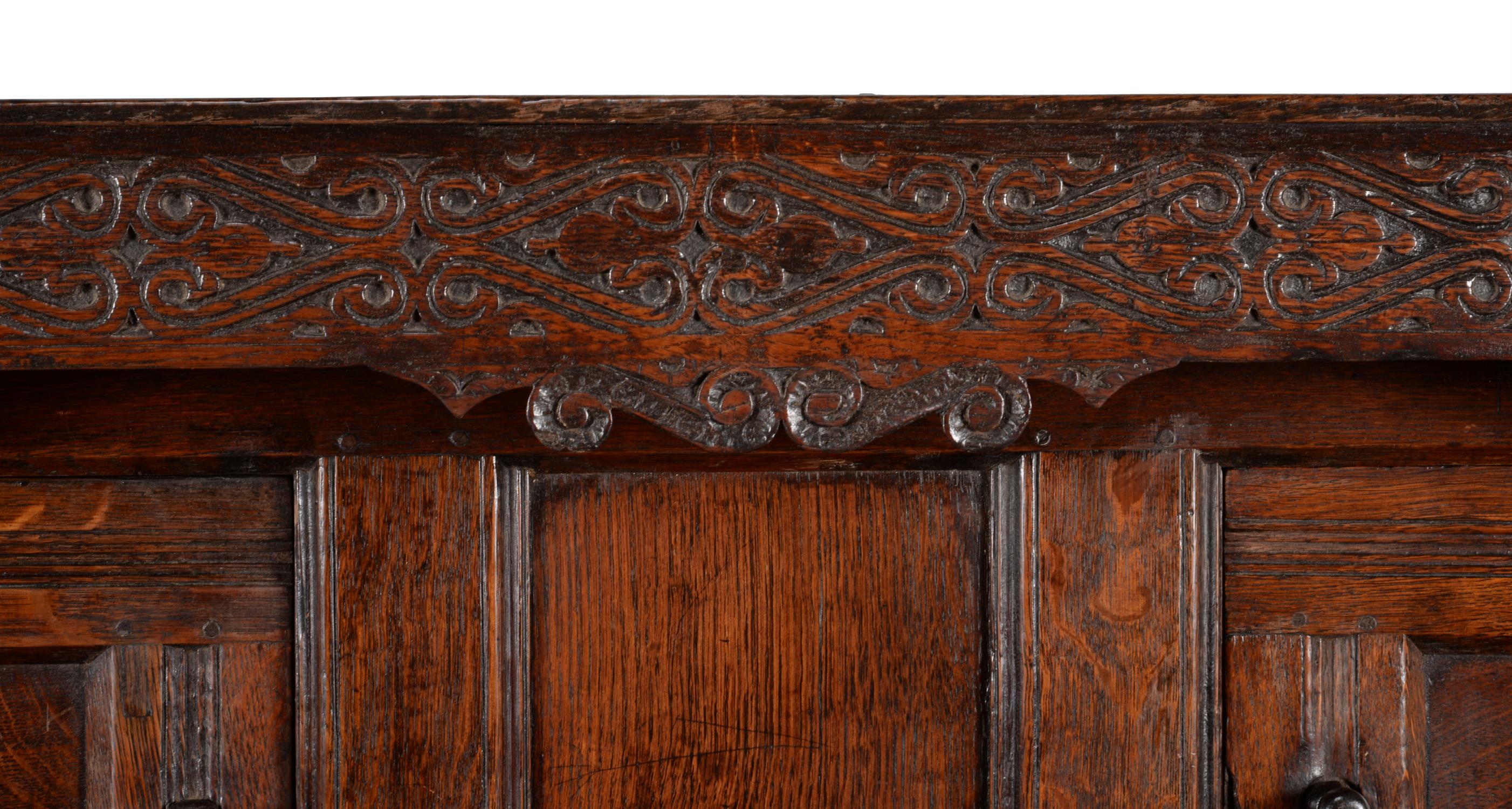 A Charles II oak press or 'court' cupboard, circa 1680 - Image 3 of 3