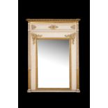 A George IV giltwood and cream painted mirror