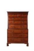 A George III mahogany chest on chest