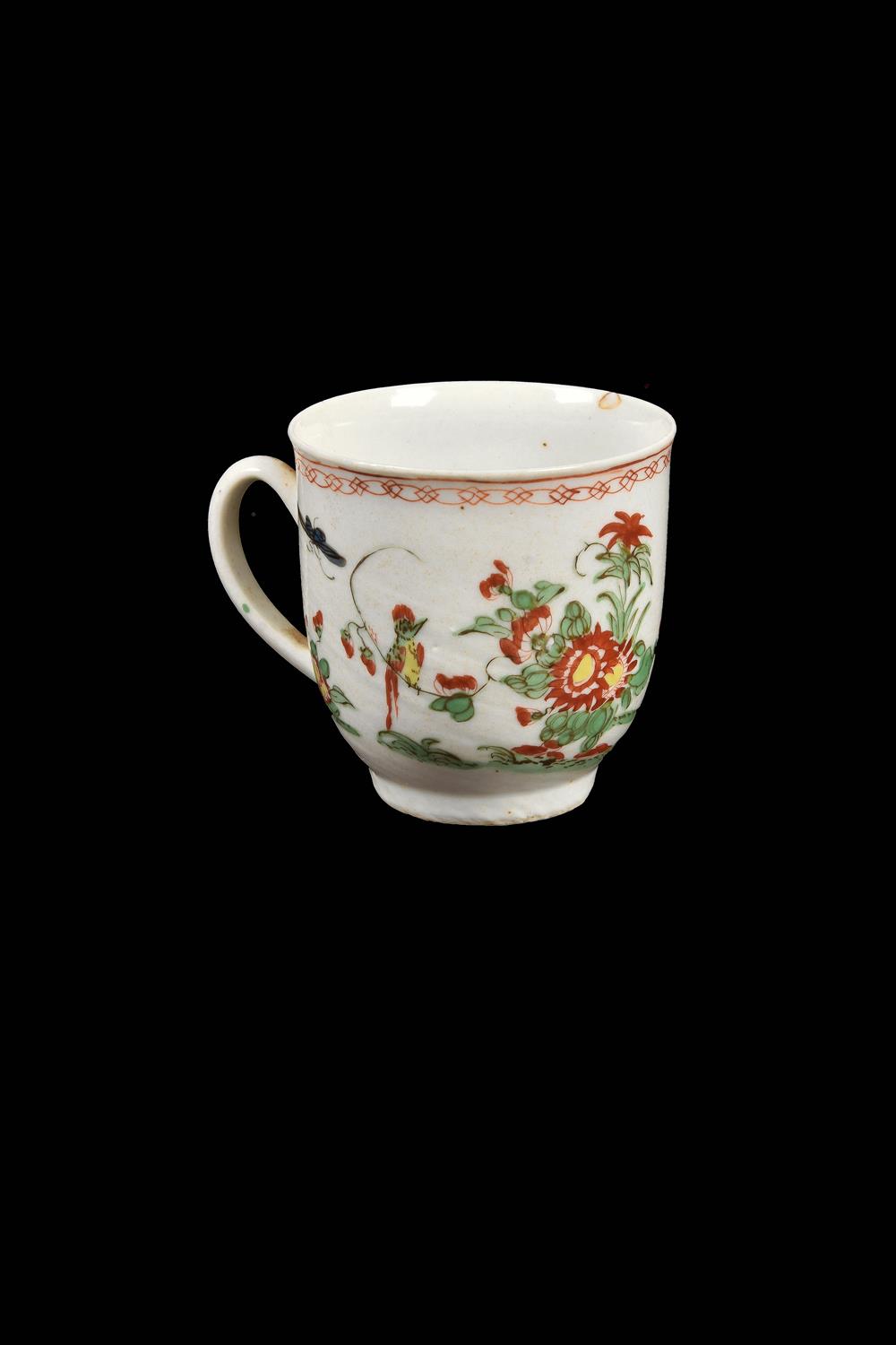 Three items of Bristol polychrome porcelain