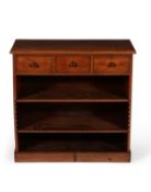 A George IV mahogany dwarf open bookcase