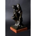 After Jacques Bousseau, a pair of patinated bronze models of Milo of Croton and Ulysses