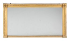A Regency giltwood rectangular wall mirror