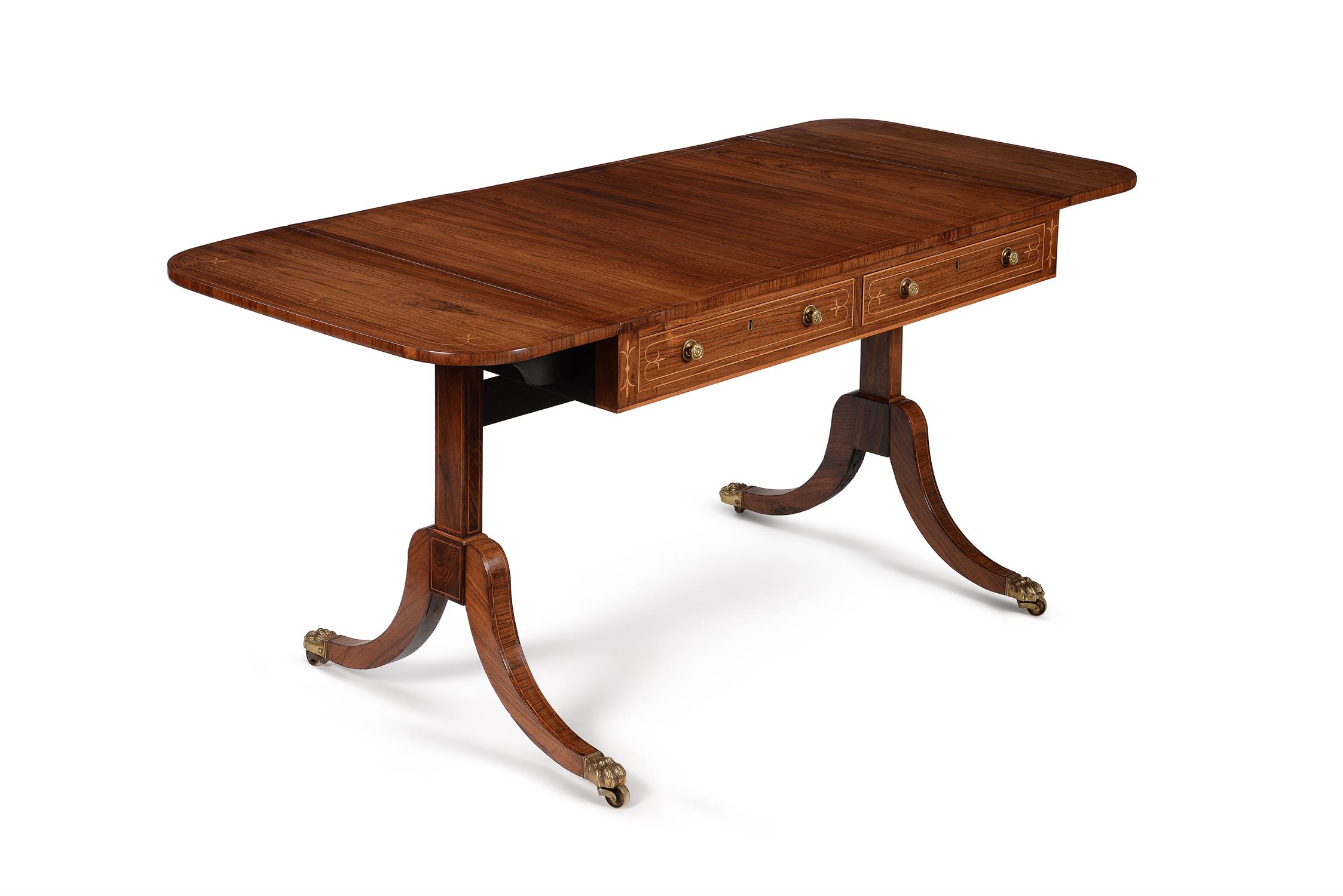 Y A Regency rosewood sofa table