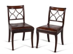 A set of six Regency mahogany dining chairs