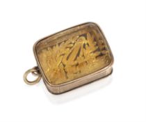 A gold mounted and citrine vinaigrette, circa 1810