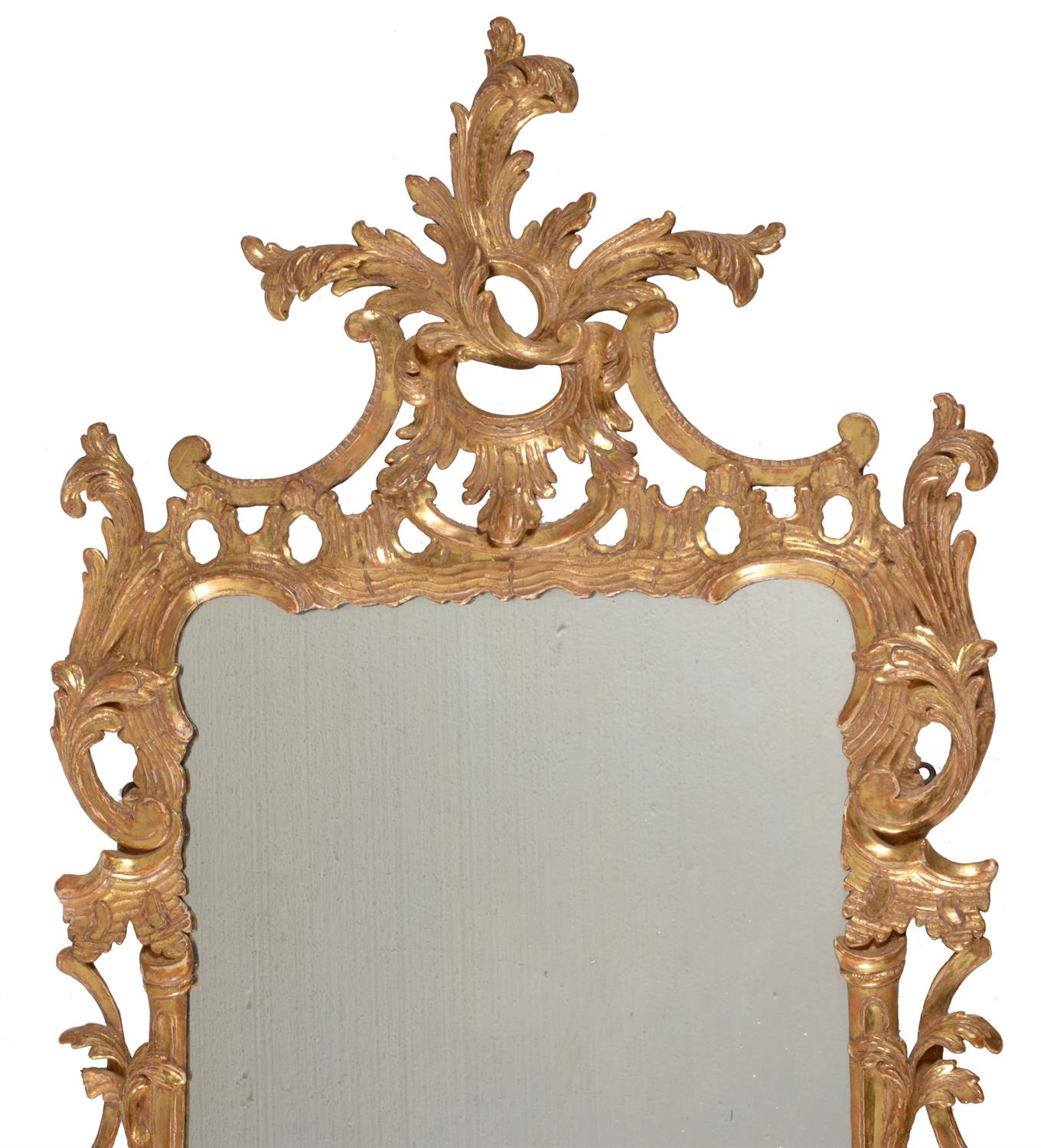 A George III giltwood wall mirror, circa 1760 - Image 2 of 3