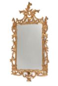 A George III giltwood wall mirror, circa 1760