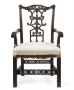 A George III mahogany armchair