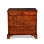 A walnut and fruitwood inlaid chest of drawers, circa 1700 and later