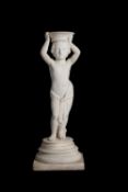 Rinaldo Rinaldi (Italian, 1793-1873), a sculpted white marble model of a standing putto