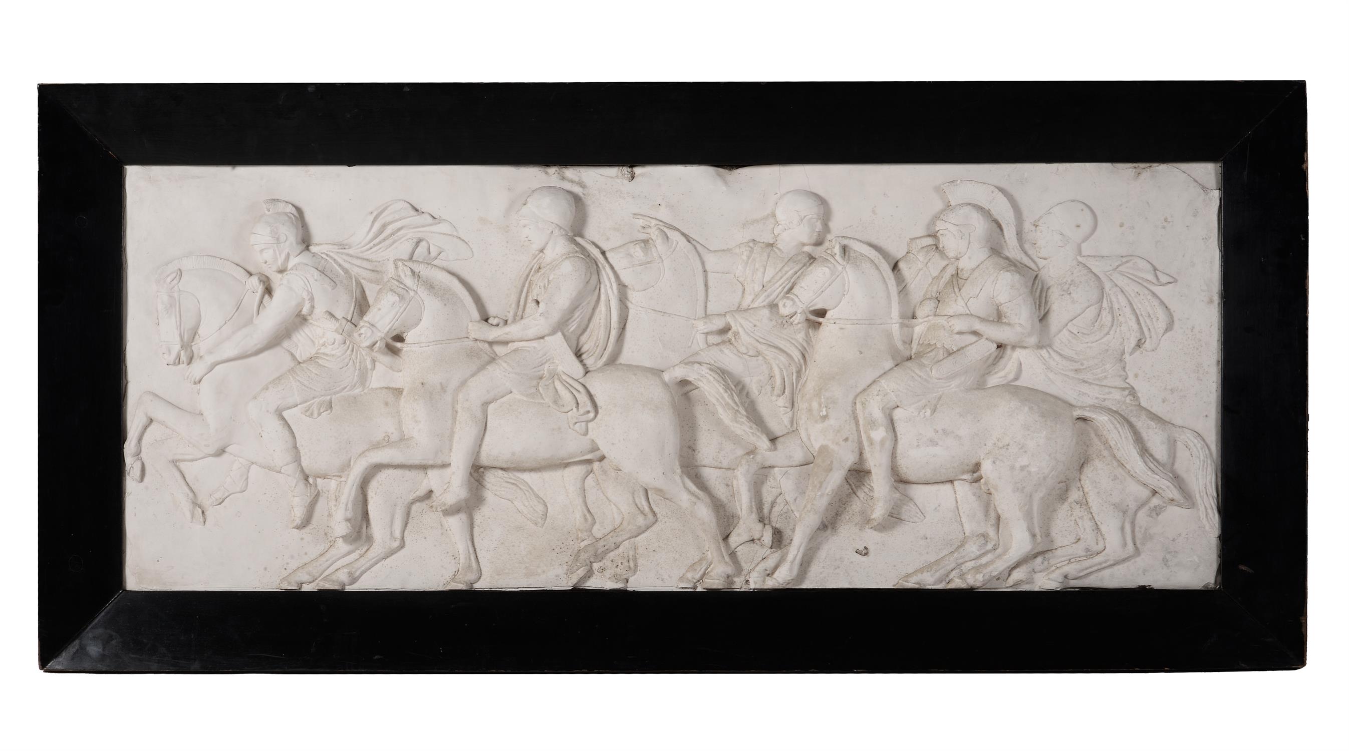 A pair of impressive plaster reliefs after Bertel Thorvaldsen (Danish