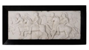 A pair of impressive plaster reliefs after Bertel Thorvaldsen (Danish