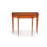 Y A George III satinwood and tulipwood banded side table