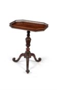 A carved mahogany tripod table, circa 1765 and later