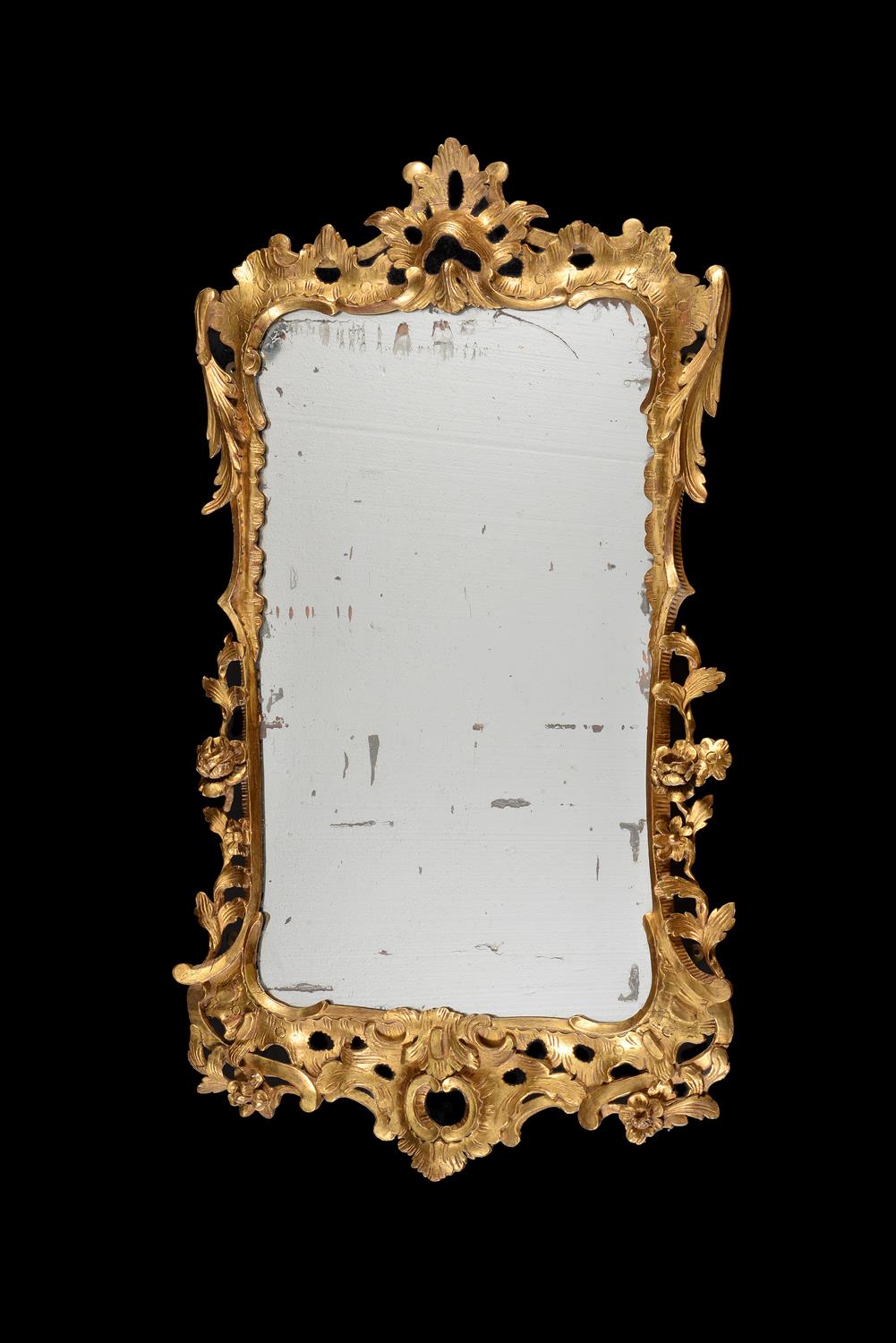 A George III carved giltwood wall mirror