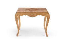 A giltwood and marble topped side table, in George II style, 19th century