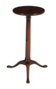 A George II walnut candle stand