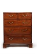 A George III mahogany chest of drawers