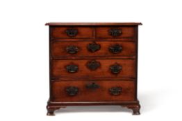 A George II mahogany chest of drawers